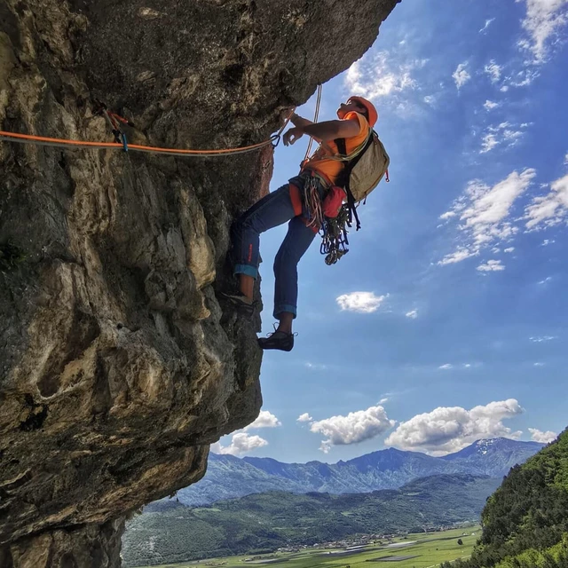 Multi-pitch climbing with a mountain guide in Garda Trentino
